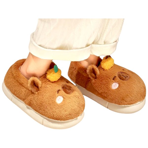 Adorable Highland Cow Plush Christmas Slippers (1)
