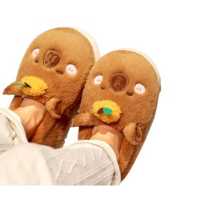 Adorable Highland Cow Plush Christmas Slippers (5)