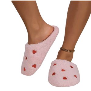 Alluring Heart-Shape Valentine's Slippers - Versatile Use