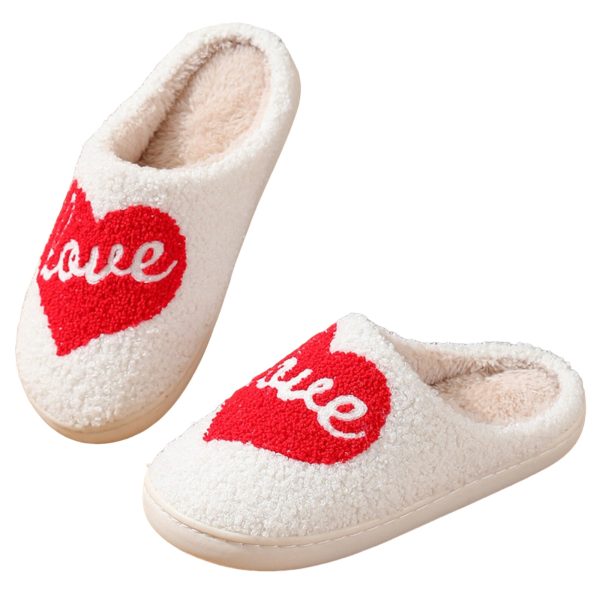 Big Red Love Warmth and Love in Every Step - Cotton Slippers for Women (1)-PhotoRoom