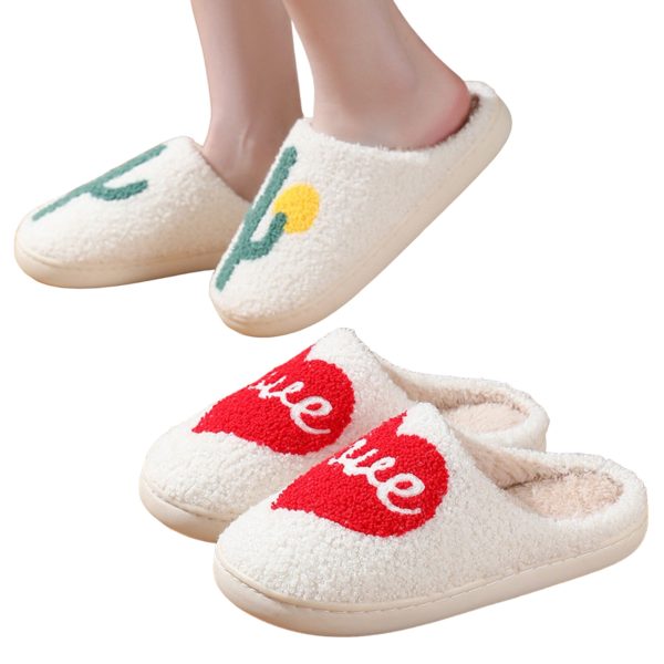 Big Red Love Warmth and Love in Every Step - Cotton Slippers for Women (2)-PhotoRoom