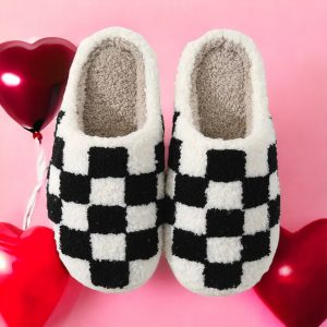 Checkered House Slippers, Trendy House Shoes Men - 1-PhotoRoom(1)