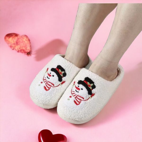 Christmas SnowMan Holiday Slippers, Women’s House Shoes - 3-PhotoRoom(2)