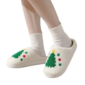 Christmas Tree Slippers Christmas Slides Cute, Funny House Slippers Slippers for women - 4-PhotoRoom