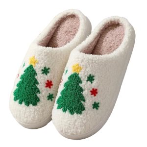Christmas Tree Slippers, Women’s House Shoes - 1-PhotoRoom