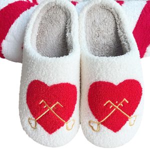 Classic Heart Women's Cozy Valentine Slippers (4)