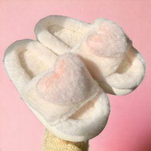 Cozy Valentine's Day Slippers Indoor Fuzzy Pajama Shoes Valentine's Shoes Pink Heart Slippers Love Comfortable Cozy Slippers - 3-PhotoRoom(1)