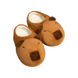 Cute Cartoon Capybara Cotton Slippers Soft, Non-slip, and Cozy Indoor Plush Shoes One Size 35-42 - 5-PhotoRoom