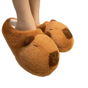 Cute Cartoon Capybara Cotton Slippers Soft, Non-slip, and Cozy Indoor Plush Shoes One Size 35-42 - 7-PhotoRoom