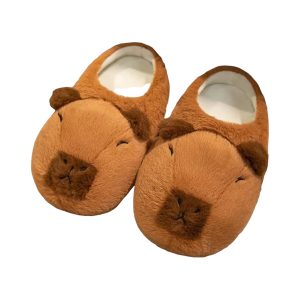 Cute Cartoon Capybara Cotton Slippers Soft, Non-slip, and Cozy Indoor Plush Shoes One Size 35-42 - 9-PhotoRoom