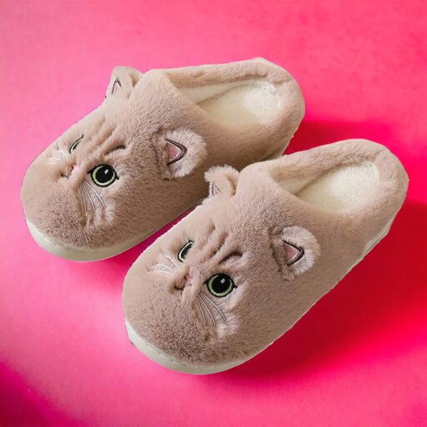 Cute Cat Slippers Pet Slides Cute, Funny House Slippers for Cozy Winter - 1-PhotoRoom(1)