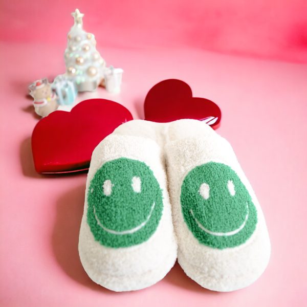 Cute Soft Comfy lounge slippers Happy Face Cozy Slippers Winter Slippers Fluffyhome slippersbridal party gift ideaholiday gift - 8-PhotoRoom(1)