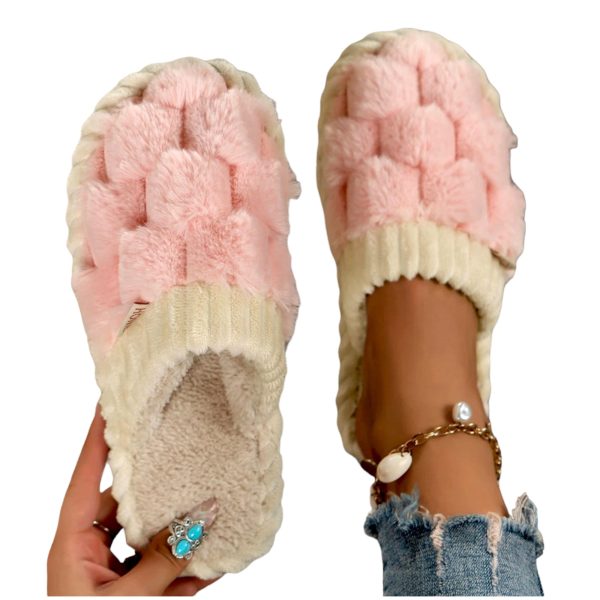 Fashionable Winter Fur Slippers - Faux Warmth (1)