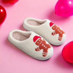 Gingerbread House Shoes, Christmas Women’s Slippers - 2-PhotoRoom(2)