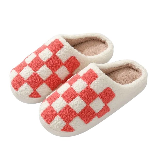 Gingham Slippers, Women’s Plaid House Shoes - 5-PhotoRoom(1)