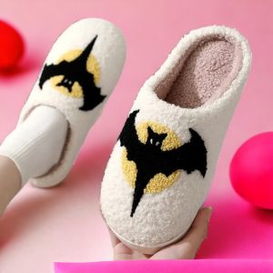 Halloween Bat House Slippers, Women’s Halloween House Shoes - 2-PhotoRoom(2)