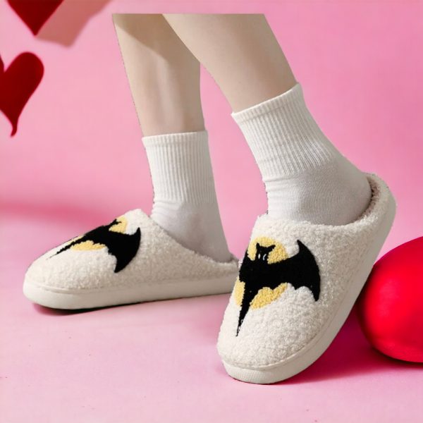 Halloween Bat House Slippers, Women’s Halloween House Shoes - 4-PhotoRoom(2)