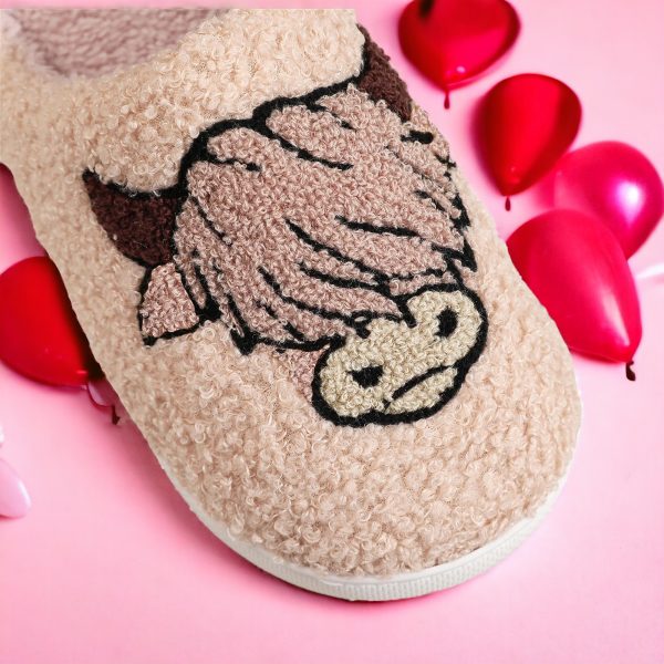 Highland Cow Slippers,Moo Slippers ,Animal Slippers ,Scottish Cute Cow Slippers,Gift For Her, Birthday Gift,Gifts For Her - 4-PhotoRoom(1)