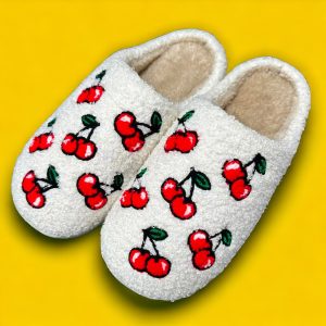 Little Cherries Fluffy Slippers_4479-gigapixel-PhotoRoom