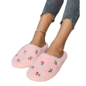Luxurious Cherry Embroidered Slippers - Valentine's Gift (4)