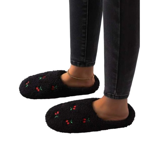 Luxurious Cherry Embroidered Slippers - Valentine's Gift (7)