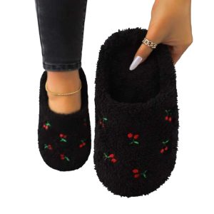 Luxurious Cherry Embroidered Slippers - Valentine's Gift (8)