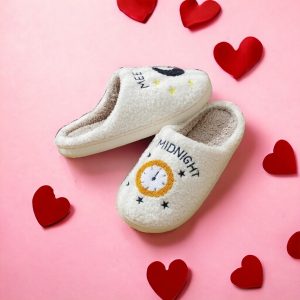 Meet Me at Midnight Slippers, Taylor Swift Gifts, Cozy Slippers, Embroidered Slippers, Gifts for Her, Valentines Day Slippers, Warm Home - 2-PhotoRoom(1)