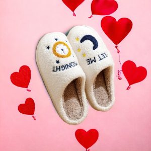 Meet Me at Midnight Slippers, Taylor Swift Gifts, Cozy Slippers, Embroidered Slippers, Gifts for Her, Valentines Day Slippers, Warm Home - 5-PhotoRoom(1)