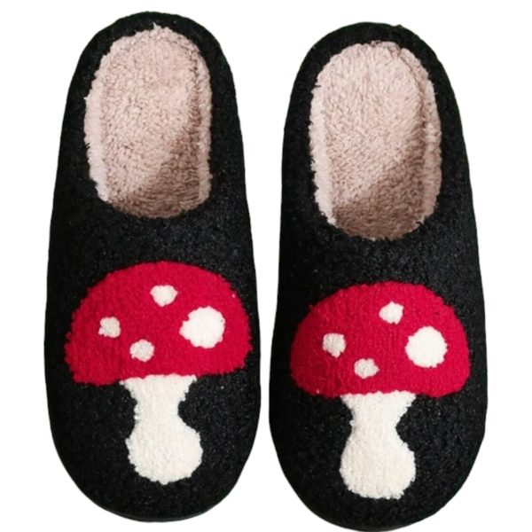 Mushroom slippers,Comfortable slippers,Cute Womens slipers,Fluffy Warm Women's Slippers,Home Slippers,Christmas Gift For Her - 1-PhotoRoom