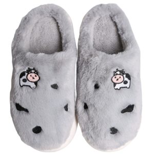 PS Cow Fur Slippers ·Cozy Slippers·Slippers for Women·House slippers·Winter Slippers·Soft·ComfyLuxe - 3-PhotoRoom