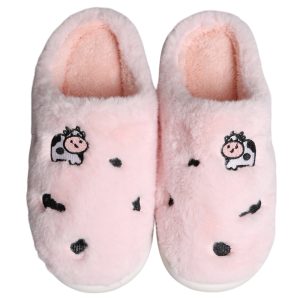 PS Cow Fur Slippers ·Cozy Slippers·Slippers for Women·House slippers·Winter Slippers·Soft·ComfyLuxe - 5-PhotoRoom