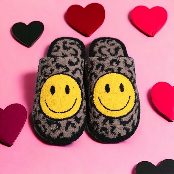 PS Its in! LeopardHappy Face Slippers·Leopard Slippers·Cozy Slippers·Super Soft·ComfyLuxe - 6-PhotoRoom(1)