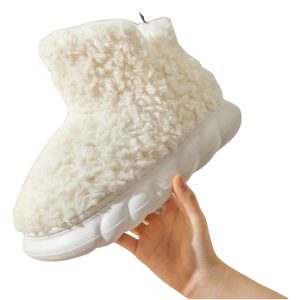 Playful High-top Fuzzy Women's Winter Slippers (2)