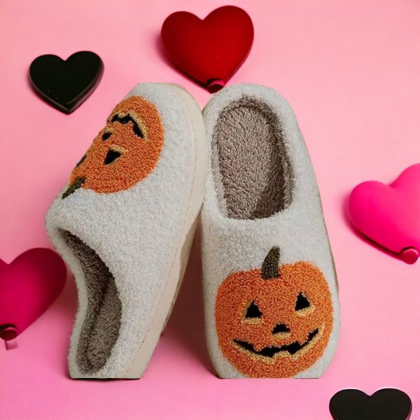Pumpkin Halloween Slippers, Women’s Halloween House Shoes - 3-PhotoRoom(1)