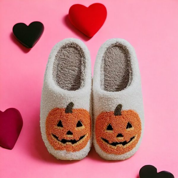 Pumpkin Halloween Slippers, Women’s Halloween House Shoes - 4-PhotoRoom(1)