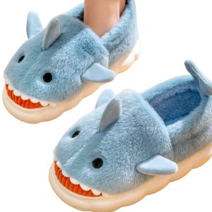Shark Shoes for Women and Men Winter Plush Slippers Funny Indoor Slippers - 3-PhotoRoom