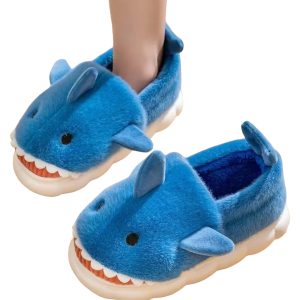 Shark Shoes for Women and Men Winter Plush Slippers Funny Indoor Slippers - 4-PhotoRoom