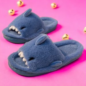 Shark Slippers Cozy Sharks Slides with Rubber Sole Cute, Funny House Slippers - 1-PhotoRoom(1)