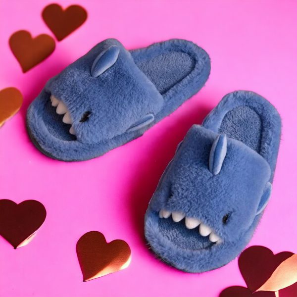 Shark Slippers Cozy Sharks Slides with Rubber Sole Cute, Funny House Slippers - 4-PhotoRoom(1)