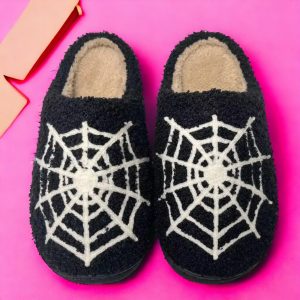 Spider Halloween House Shoes, Halloween House Slippers - 2-PhotoRoom(1)
