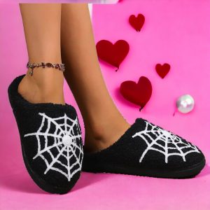 Spider Halloween House Shoes, Halloween House Slippers - 4-PhotoRoom(1)