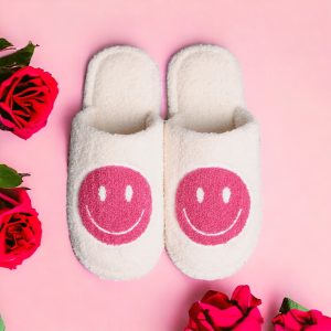 Stay Cozy and Stylish with Women’s Smiley Face Slippers (3)-PhotoRoom