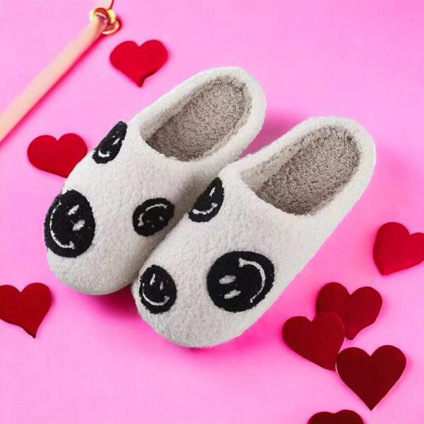 Winter Smile Slippers Christmas Slides with Rubber Sole Cute, Funny House Slippers Slippers for women - 1-PhotoRoom(1)