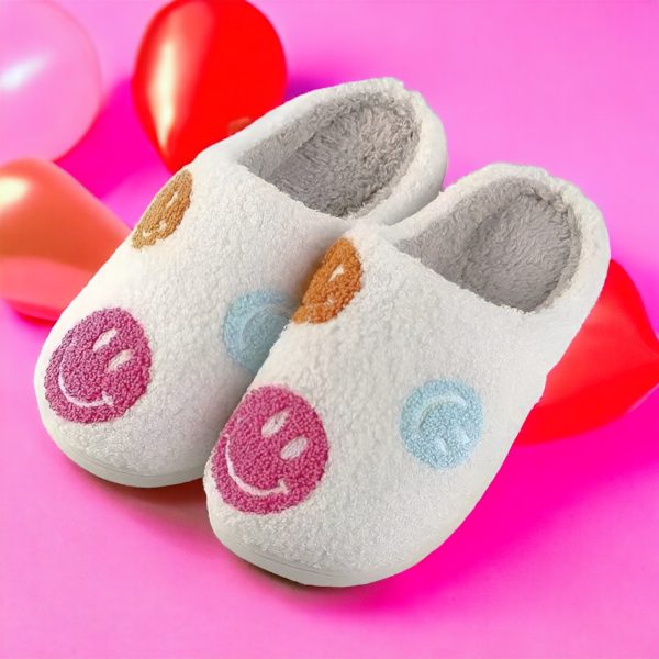 Winter Smile Slippers Christmas Slides with Rubber Sole Cute, Funny House Slippers Slippers for women - 4-PhotoRoom(1)