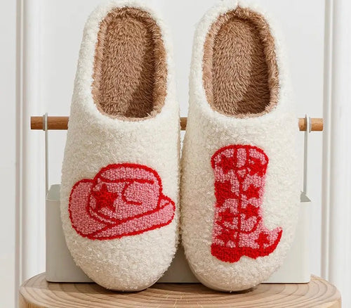 Yeehaw! Spruce Up Your Feet with Cowboy Smiley Face Slippers