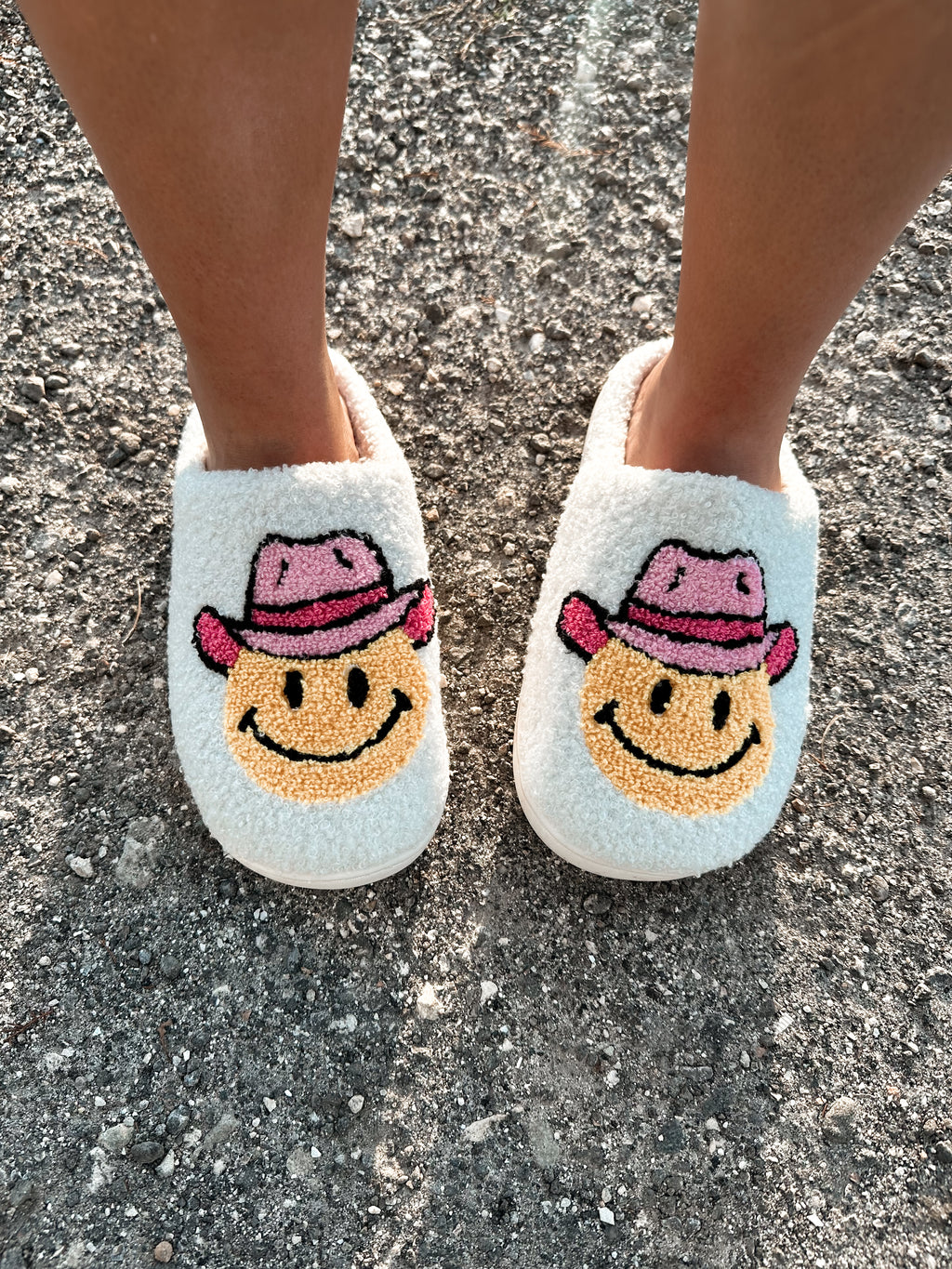 Yeehaw! Spruce Up Your Feet with Cowboy Smiley Face Slippers