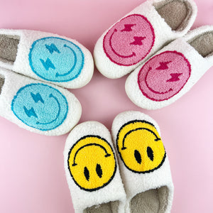 Joyful Feet Embracing Positivity with Smiley Face House Slippers