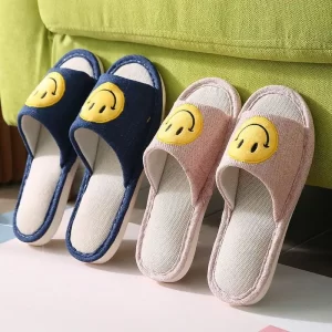 Lively Footwear Embrace Playfulness with Hot Pink Smiley Face Slippers