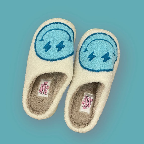 Trending Preppy Slippers with a Smiley Face Twist