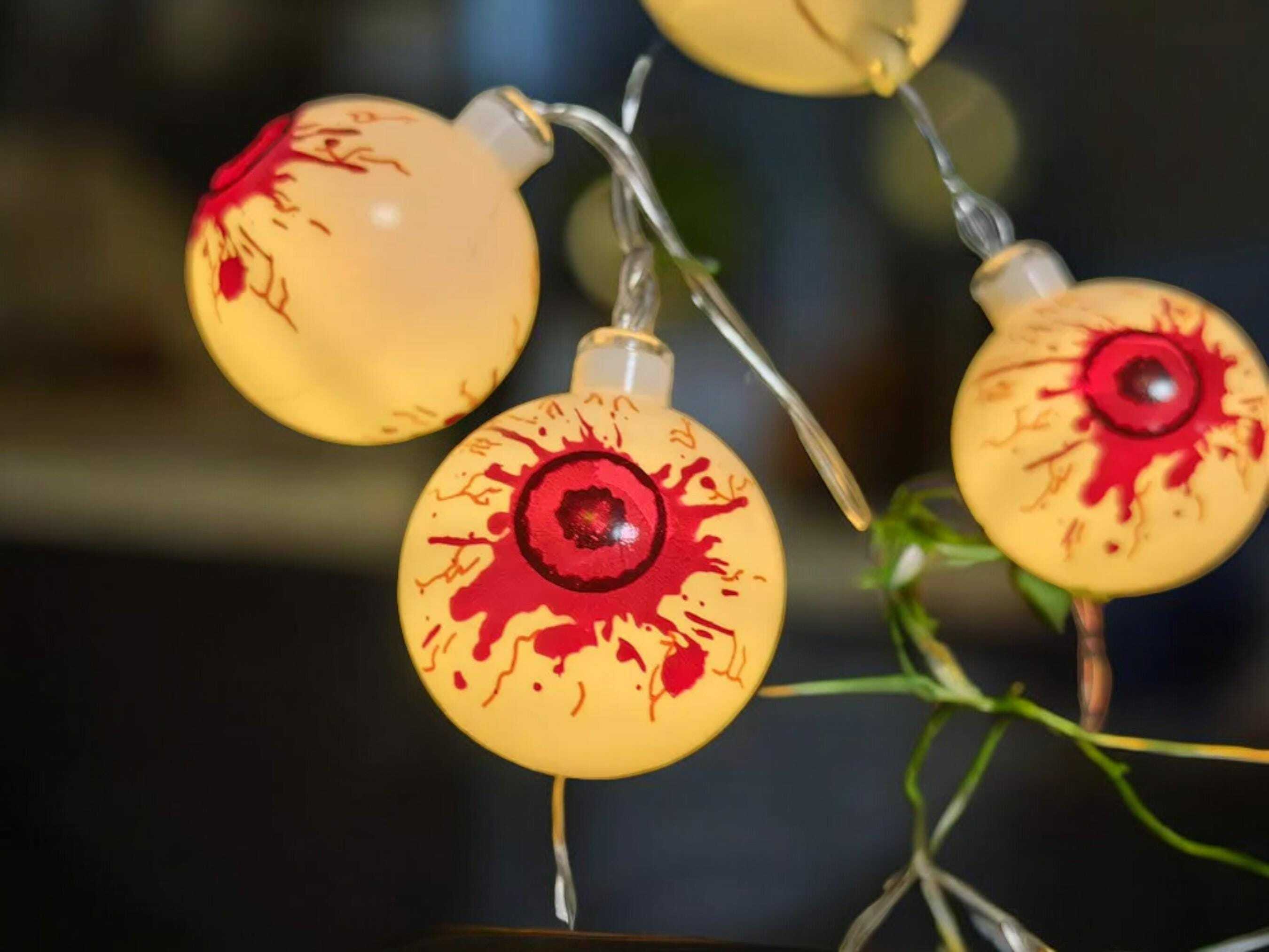 2024 Halloween Eyeballs LED String Lights - Fun Decorative Lighting for Spooky Holiday Decor